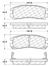 Centric C-Tek Ceramic Brake Pads with Shims 103.03830                                     - 103.03830 - Image 3