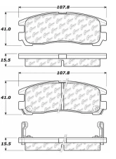 Centric C-Tek Ceramic Brake Pads with Shims 103.03830                                     - 103.03830 - Image 3