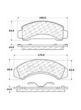 Centric C-Tek Ceramic Brake Pads with Shims 103.03870                                     - 103.03870 - Image 2