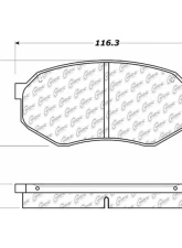 Centric C-Tek Ceramic Brake Pads with Shims 103.03890                                     - 103.03890 - Image 2