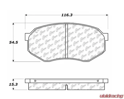 Centric C-Tek Ceramic Brake Pads with Shims 103.03890 - 103.03890