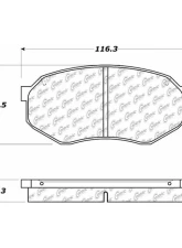 Centric C-Tek Ceramic Brake Pads with Shims 103.03890                                     - 103.03890 - Image 3