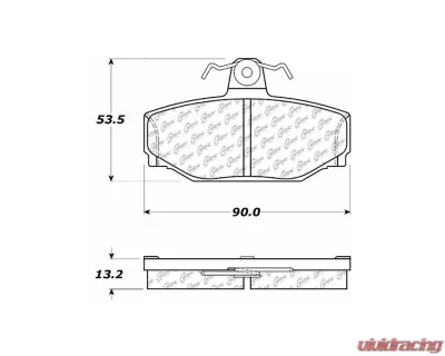 Centric C-Tek Ceramic Brake Pads with Shims 103.03910 - 103.03910