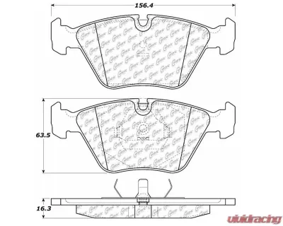 Centric C-Tek Ceramic Brake Pads with Shims 103.03941 - 103.03941