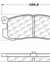 Centric C-Tek Ceramic Brake Pads with Shims 103.04000                                     - 103.04000 - Image 3