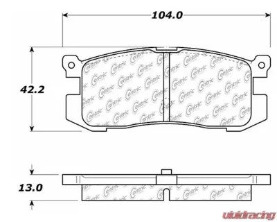 Centric C-Tek Ceramic Brake Pads with Shims 103.04000 - 103.04000