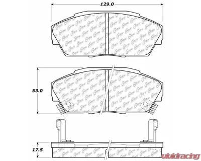 Centric C-Tek Ceramic Brake Pads with Shims 103.04090 - 103.04090