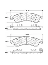Centric C-Tek Ceramic Brake Pads with Shims 103.04120                                     - 103.04120 - Image 2