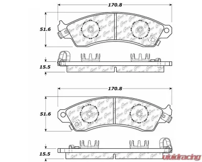 Centric C-Tek Ceramic Brake Pads with Shims 103.04120 - 103.04120
