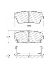 Centric C-Tek Ceramic Brake Pads with Shims 103.04180                                     - 103.04180 - Image 2