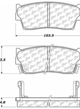 Centric C-Tek Ceramic Brake Pads with Shims 103.04180                                     - 103.04180 - Image 3