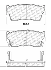 Centric C-Tek Ceramic Brake Pads with Shims 103.04180                                     - 103.04180 - Image 3