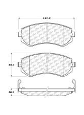 Centric C-Tek Ceramic Brake Pads with Shims 103.04220                                     - 103.04220 - Image 2
