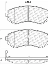 Centric C-Tek Ceramic Brake Pads with Shims 103.04220                                     - 103.04220 - Image 3