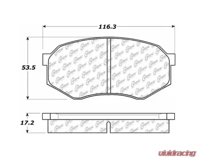 Centric C-Tek Ceramic Brake Pads with Shims 103.04330 - 103.04330