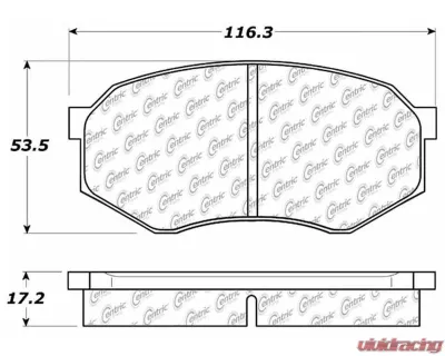 Centric C-Tek Ceramic Brake Pads with Shims 103.04330 - 103.04330