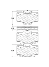 Centric C-Tek Ceramic Brake Pads with Shims 103.04360                                     - 103.04360 - Image 2