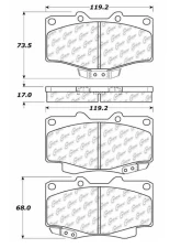 Centric C-Tek Ceramic Brake Pads with Shims 103.04360                                     - 103.04360 - Image 3