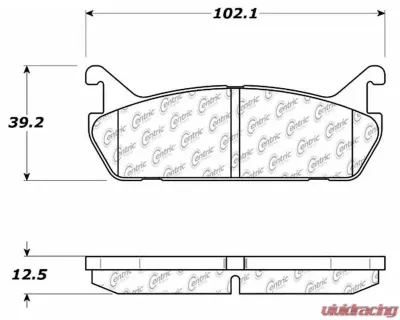 Centric C-Tek Ceramic Brake Pads with Shims 103.04580 - 103.04580