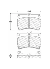 Centric C-Tek Ceramic Brake Pads with Shims 103.04660                                     - 103.04660 - Image 2