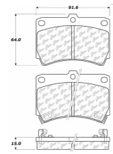 Centric C-Tek Ceramic Brake Pads with Shims 103.04660                                     - 103.04660 - Image 3