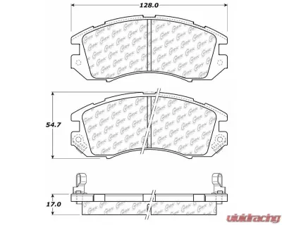 Centric C-Tek Ceramic Brake Pads with Shims 103.04700 - 103.04700