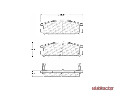 Centric C-Tek Ceramic Brake Pads with Shims 103.04710 - 103.04710