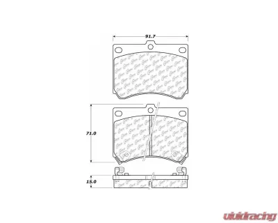 Centric C-Tek Ceramic Brake Pads with Shims 103.04730 - 103.04730
