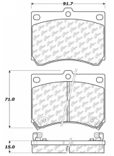 Centric C-Tek Ceramic Brake Pads with Shims 103.04730                                     - 103.04730 - Image 3