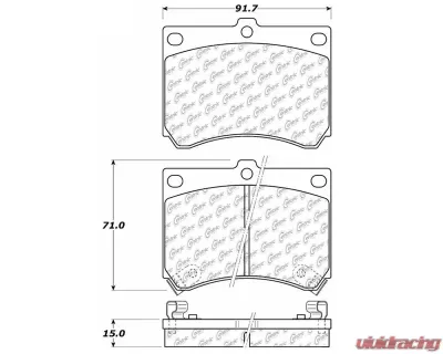 Centric C-Tek Ceramic Brake Pads with Shims 103.04730 - 103.04730