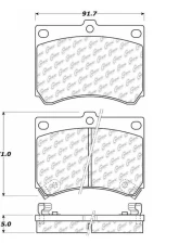 Centric C-Tek Ceramic Brake Pads with Shims 103.04730                                     - 103.04730 - Image 3