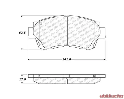 Centric C-Tek Ceramic Brake Pads with Shims 103.04760 - 103.04760