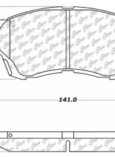 Centric C-Tek Ceramic Brake Pads with Shims 103.04760                                     - 103.04760 - Image 3