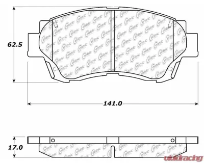 Centric C-Tek Ceramic Brake Pads with Shims 103.04760 - 103.04760