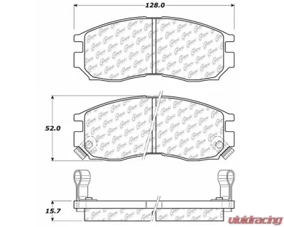 Centric C-Tek Ceramic Brake Pads with Shims 103.04840 - 103.04840