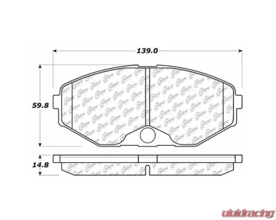 Centric C-Tek Ceramic Brake Pads with Shims 103.04860 - 103.04860