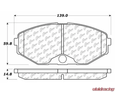 Centric C-Tek Ceramic Brake Pads with Shims 103.04860 - 103.04860