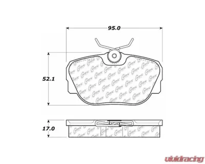 Centric C-Tek Ceramic Brake Pads with Shims 103.04930 - 103.04930