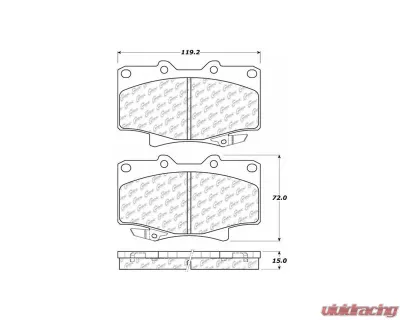 Centric C-Tek Ceramic Brake Pads with Shims 103.05020 - 103.05020