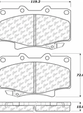 Centric C-Tek Ceramic Brake Pads with Shims 103.05020                                     - 103.05020 - Image 4