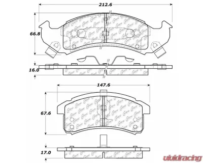 Centric C-Tek Ceramic Brake Pads with Shims 103.05050 - 103.05050