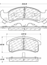 Centric C-Tek Ceramic Brake Pads with Shims 103.05050                                     - 103.05050 - Image 3