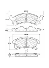 Centric C-Tek Ceramic Brake Pads with Shims 103.05060                                     - 103.05060 - Image 2
