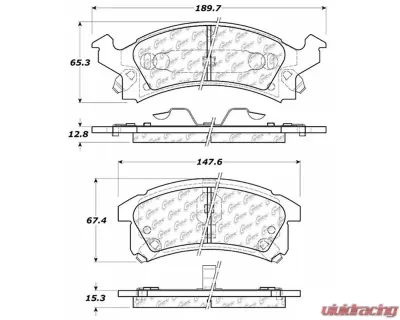 Centric C-Tek Ceramic Brake Pads with Shims 103.05060 - 103.05060