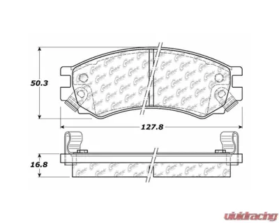 Centric C-Tek Ceramic Brake Pads with Shims 103.05070 - 103.05070