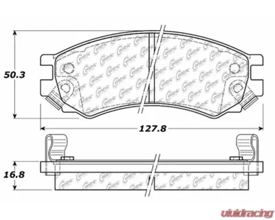 Centric C-Tek Ceramic Brake Pads with Shims 103.05070 - 103.05070