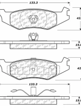 Centric C-Tek Ceramic Brake Pads with Shims 103.05120                                     - 103.05120 - Image 3