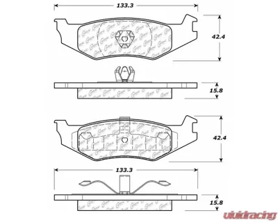 Centric C-Tek Ceramic Brake Pads with Shims 103.05120 - 103.05120