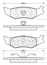 Centric C-Tek Ceramic Brake Pads with Shims 103.05120                                     - 103.05120 - Image 3