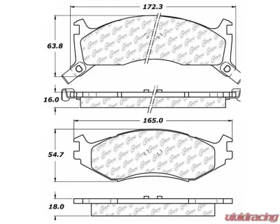 Centric C-Tek Ceramic Brake Pads with Shims 103.05240 - 103.05240